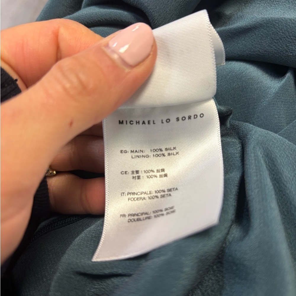 Michael Lo Sordo | Tash Silk Maxi Dress In Green Size 2 New — image 4 of 7